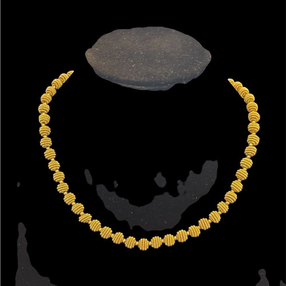 Vintage Napier Metal Beaded Gold Necklace